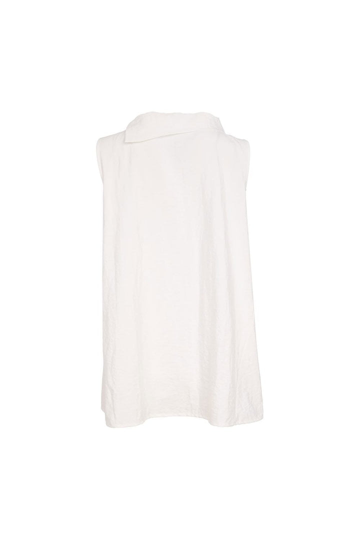PLACEMENT PRINT TOP WITH CUT OUT HEM | COL=BLACK/WHITE