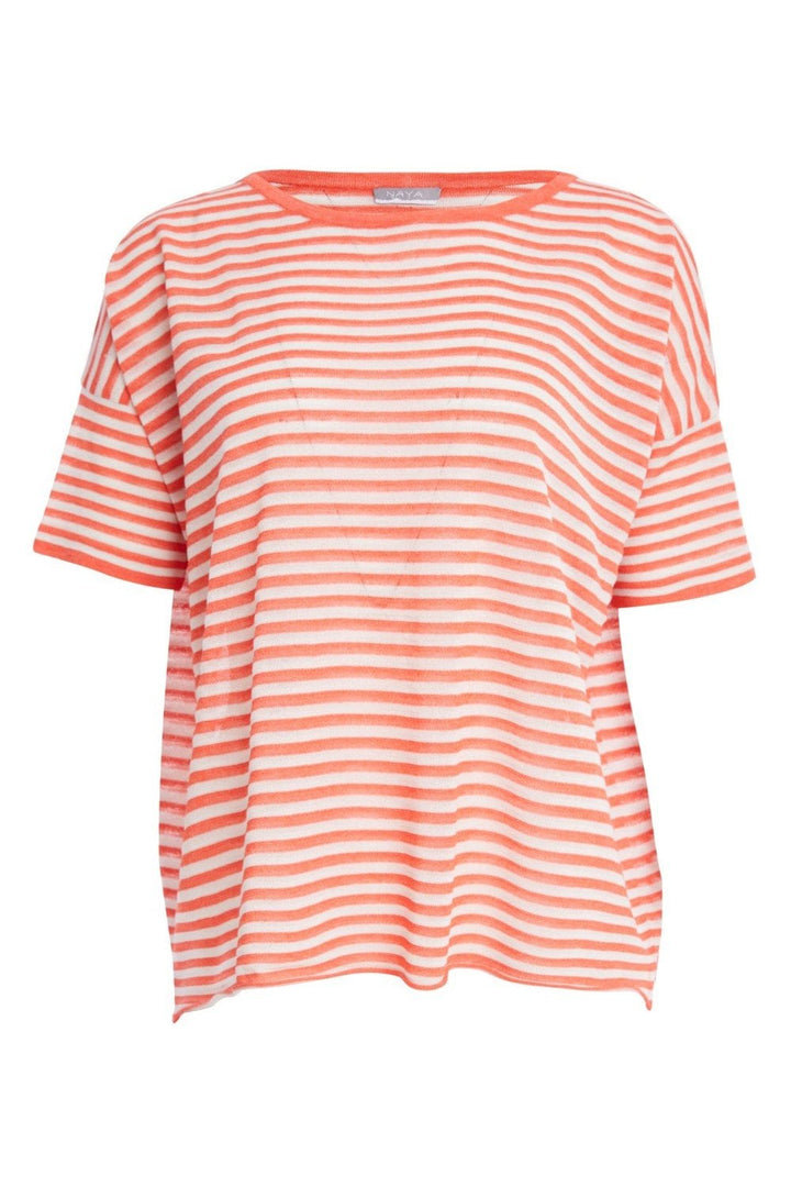 ROUND NECK KNIT TOP | COL=CAMELIA