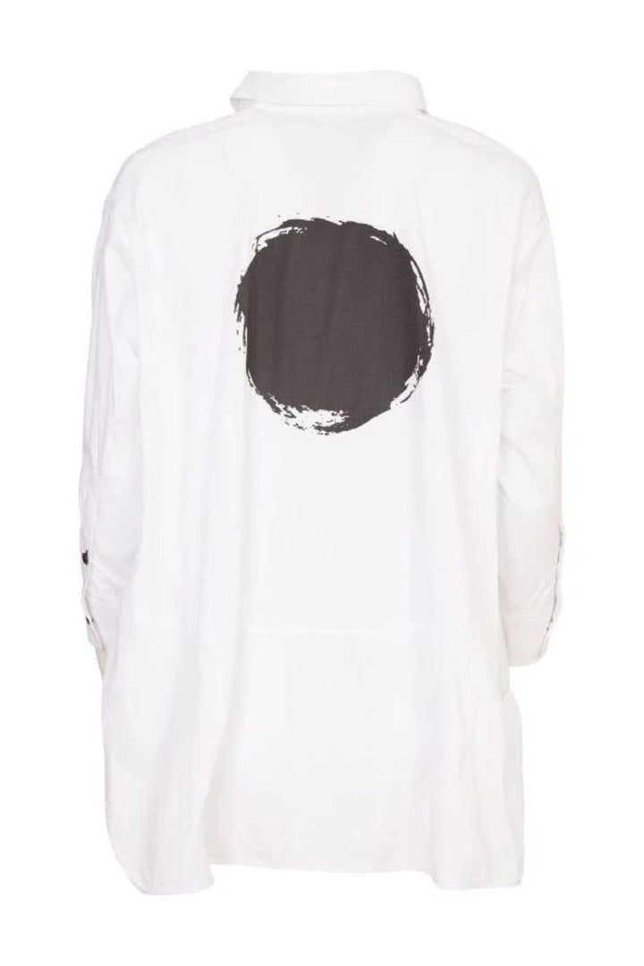 SHIRT WITH SPOT PRINT BACK | COL=BLACK/WHITE