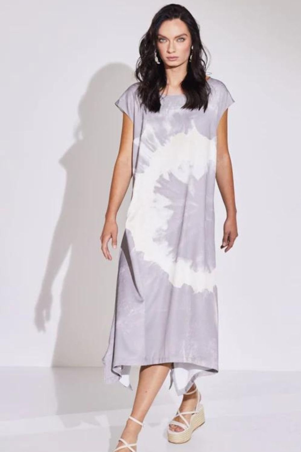 TIE DYE PLACEMENT DRESS | COL=MINK