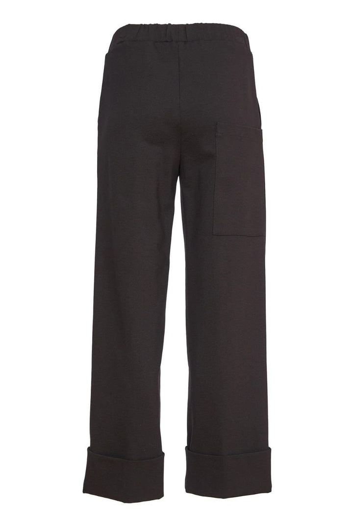 TURN UP TROUSER WITH SIDE POCKET | COL=BLACK