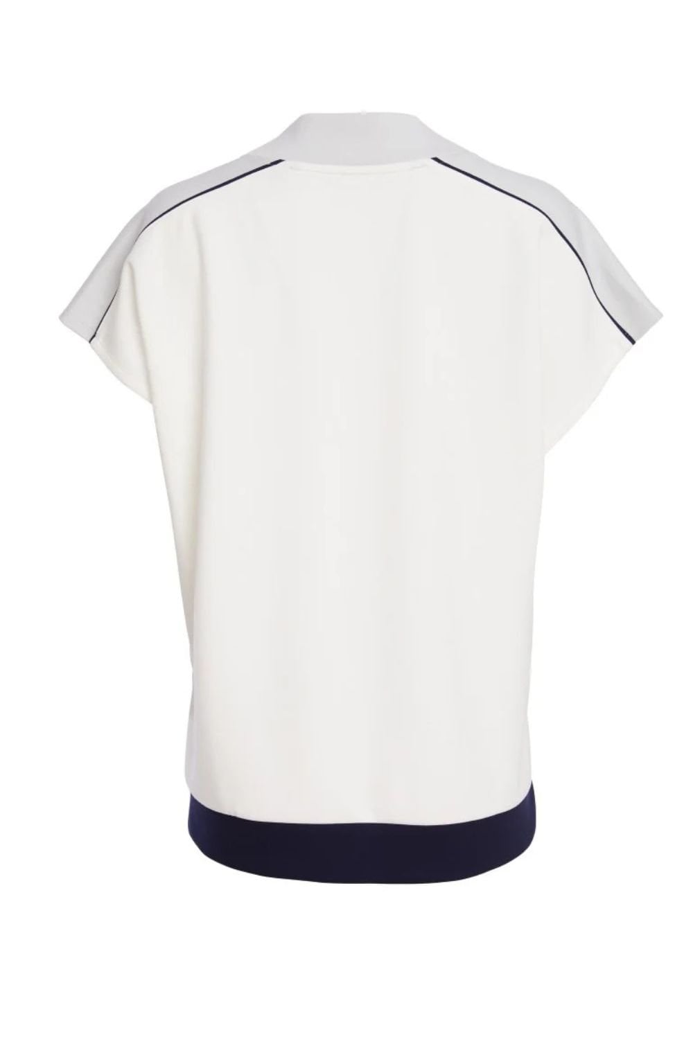 V NECK TOP WITH CONTRAST POCKET | COL=FRENCH BLUE