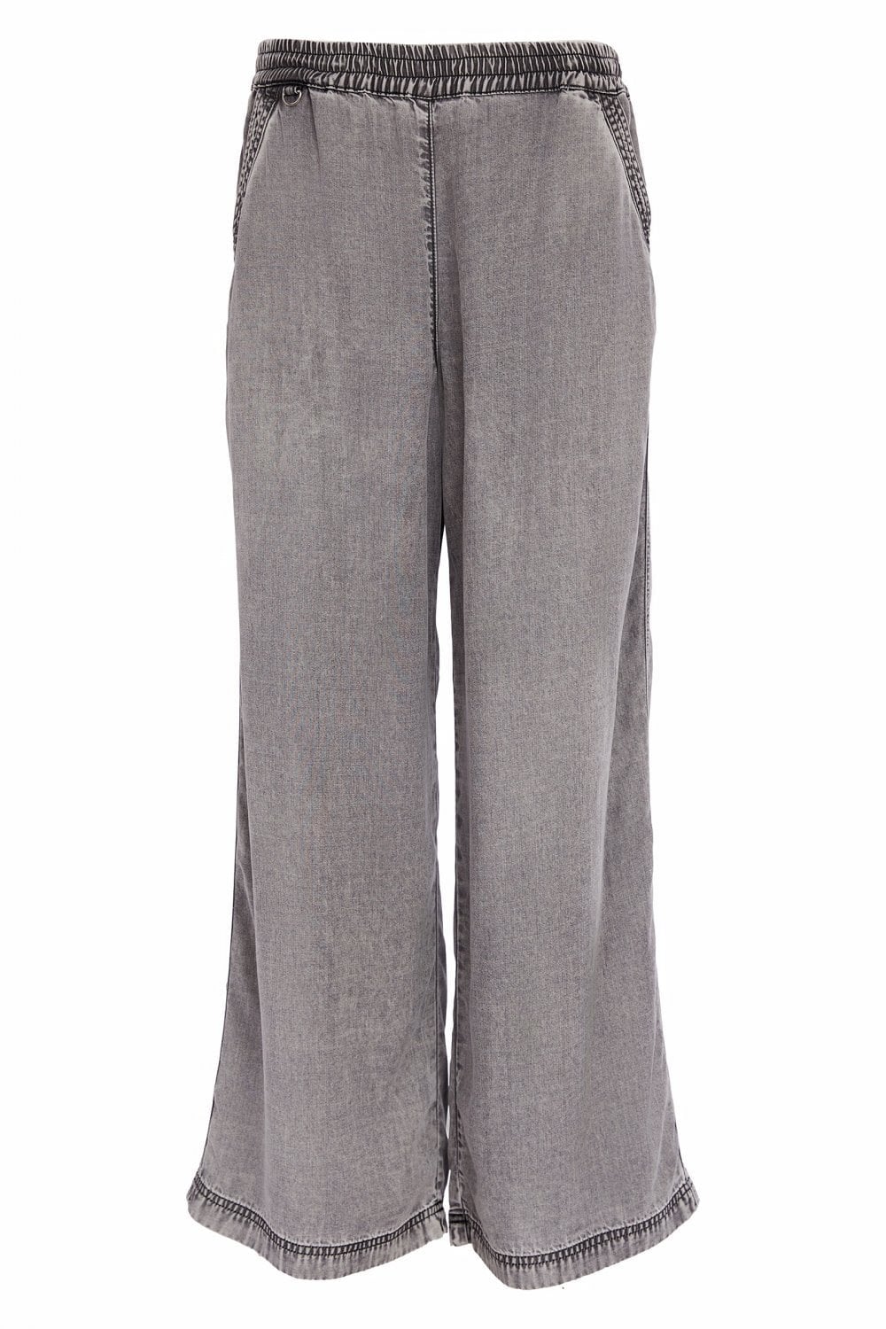 WIDE LEG TENCIL TROUSER | COL=GRANITE