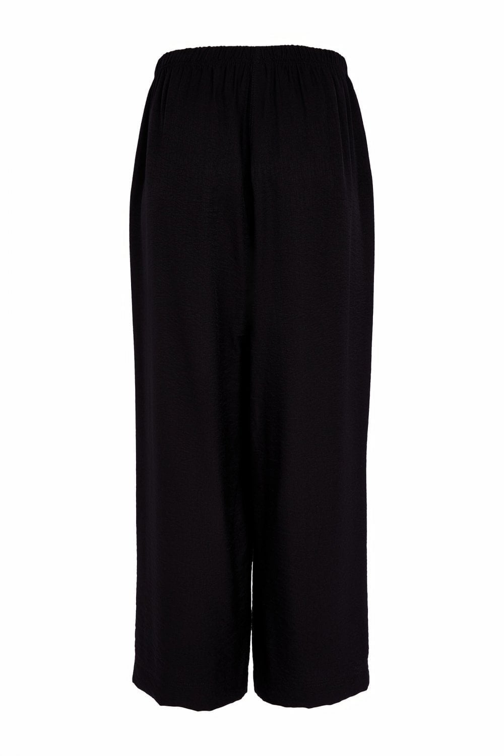 WIDE LEG TROUSER WITH ELASTICATED WAIST | COL=BLACK