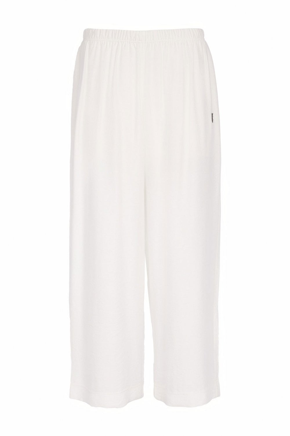 WIDE LEG TROUSER WITH ELASTICATED WAIST | COL=WHITE