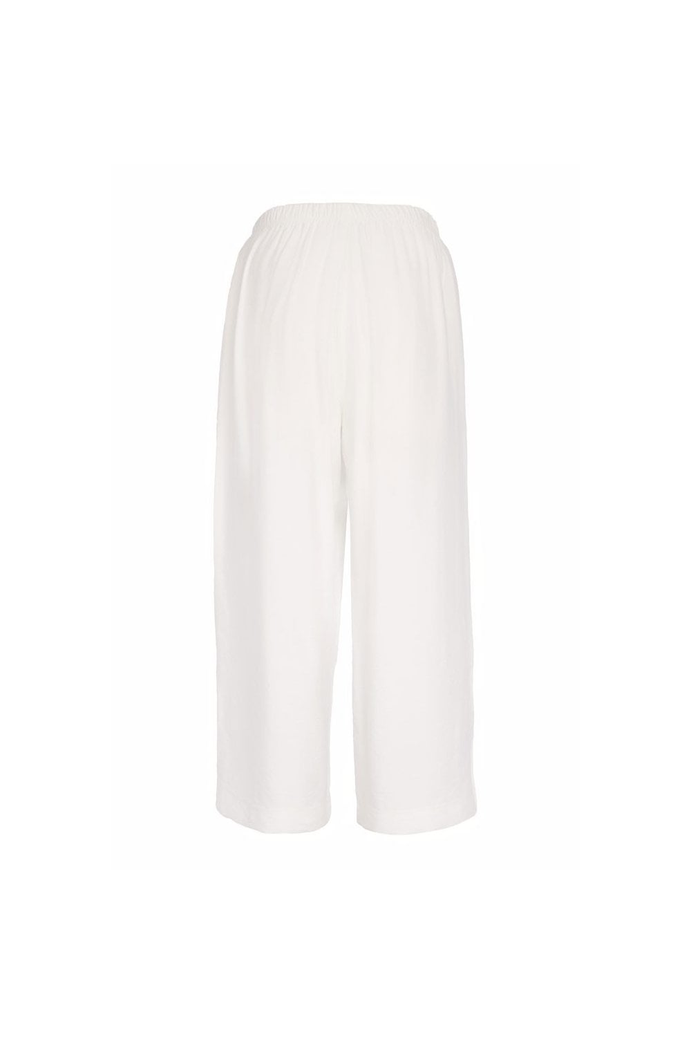 WIDE LEG TROUSER WITH ELASTICATED WAIST | COL=WHITE