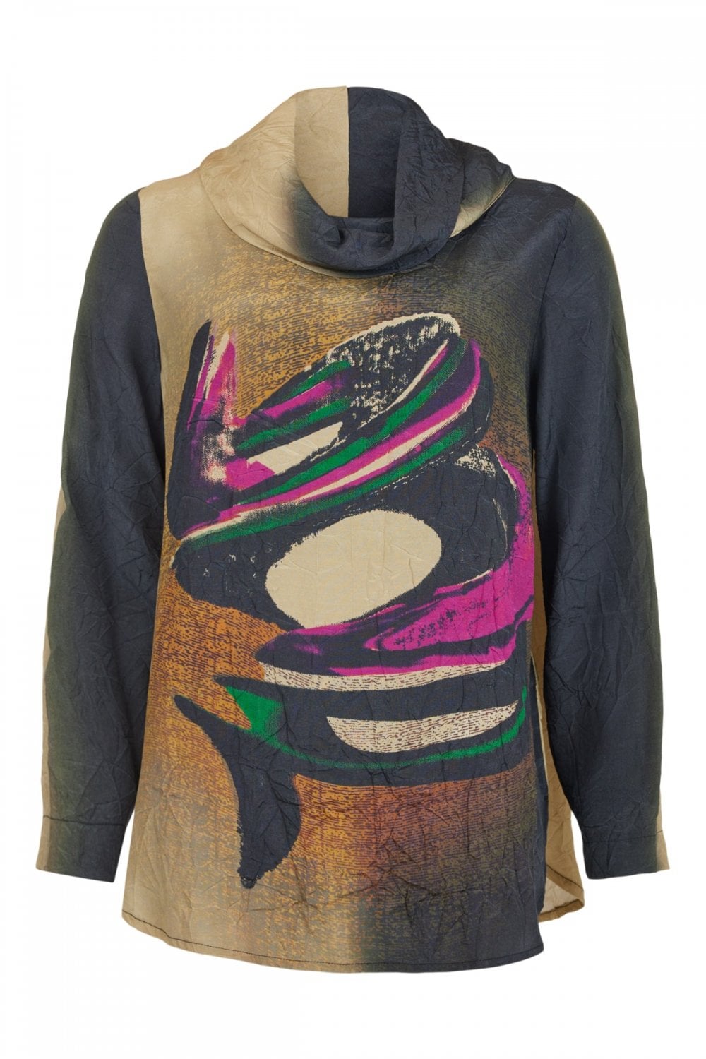 ABSTRACT ROLL NECK TOP | COL=BLACK