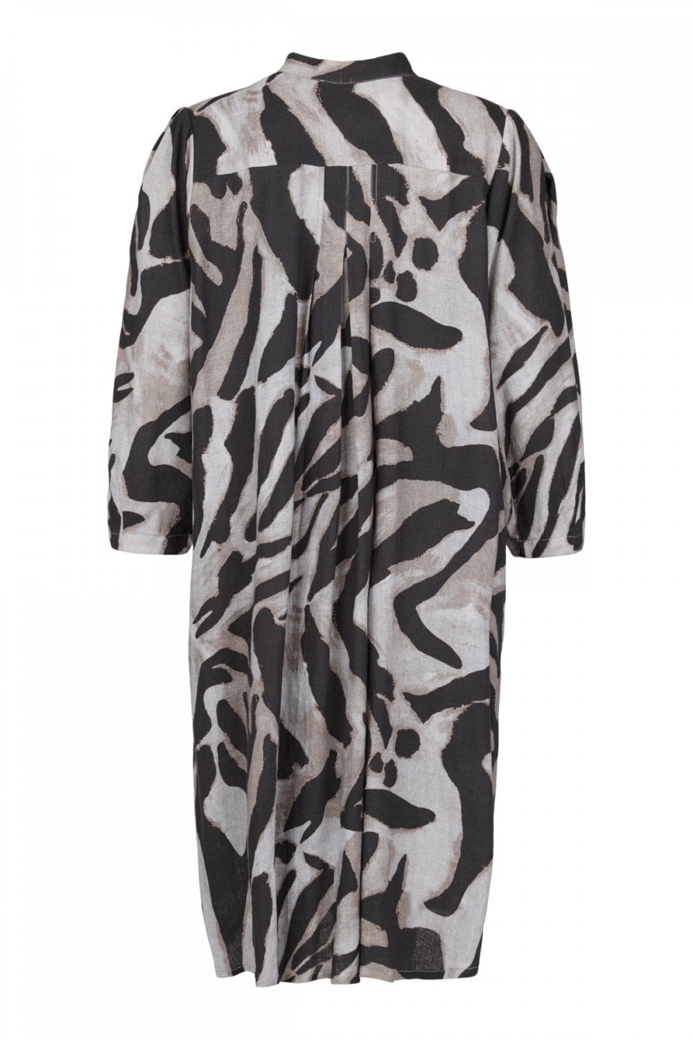 ANIMAL PRINT SHIRT DRESS | COL=SAND