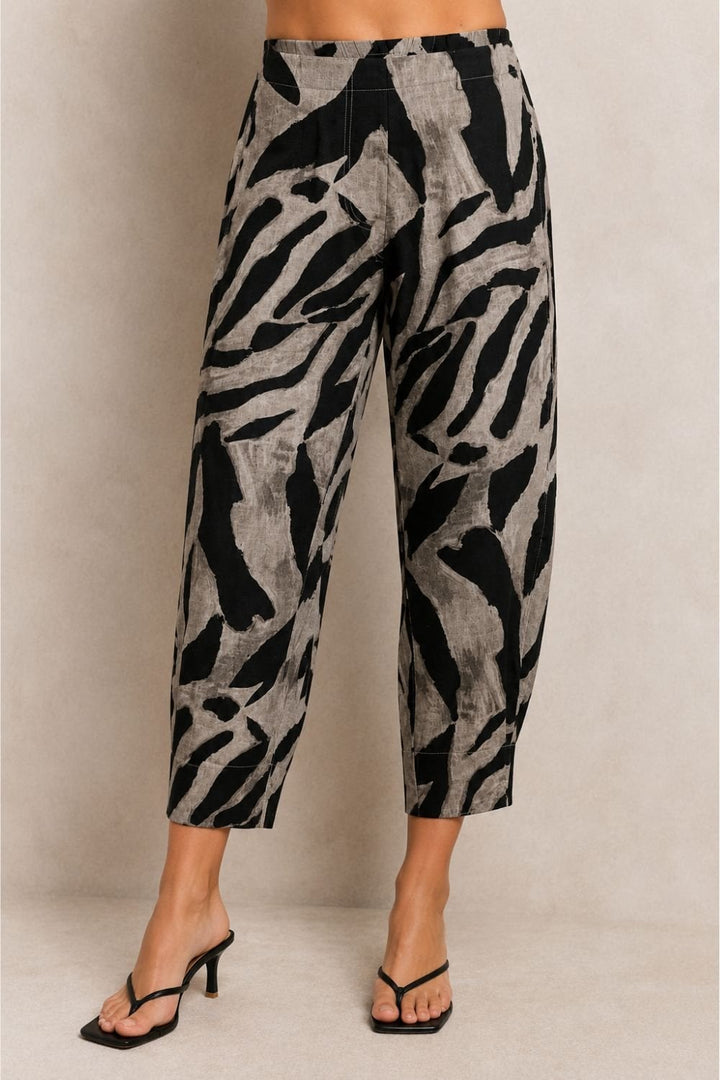 ANIMAL PRINT TROUSER | COL=SAND