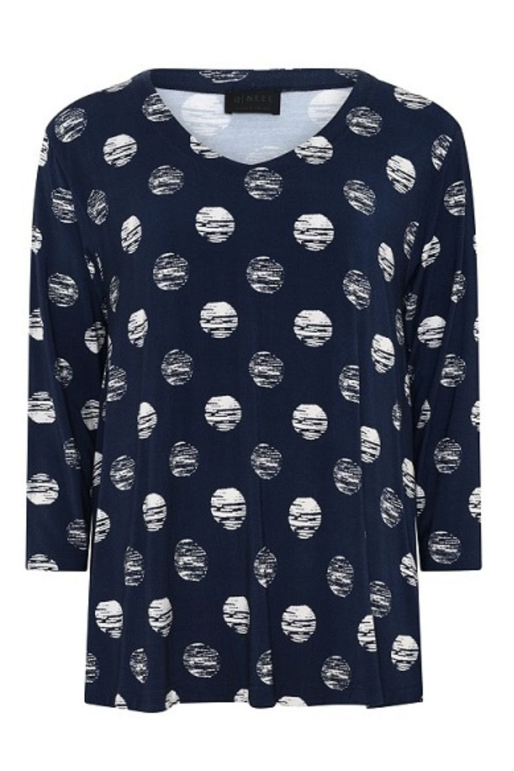 CIRCLE PATTERN TOP | COL=NAVY