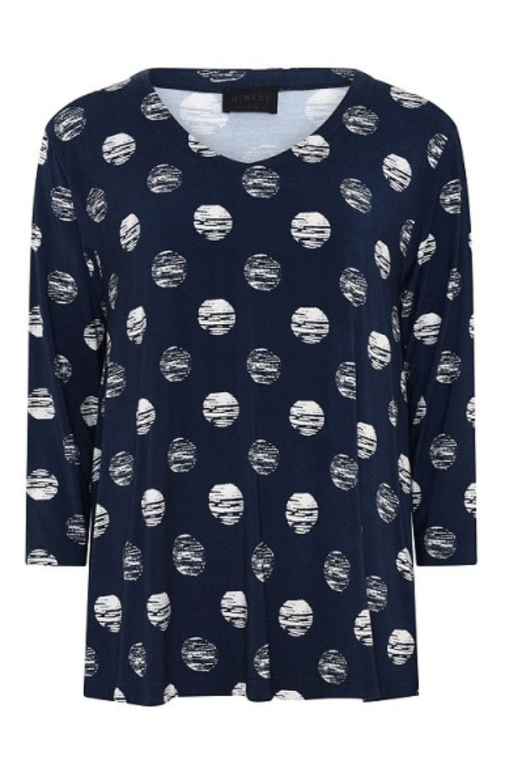 CIRCLE PATTERN TOP | COL=NAVY