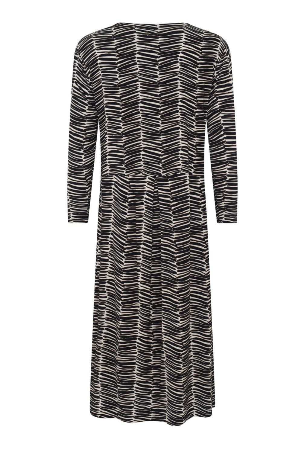 DASH PRINT DRESS | COL=BLACK