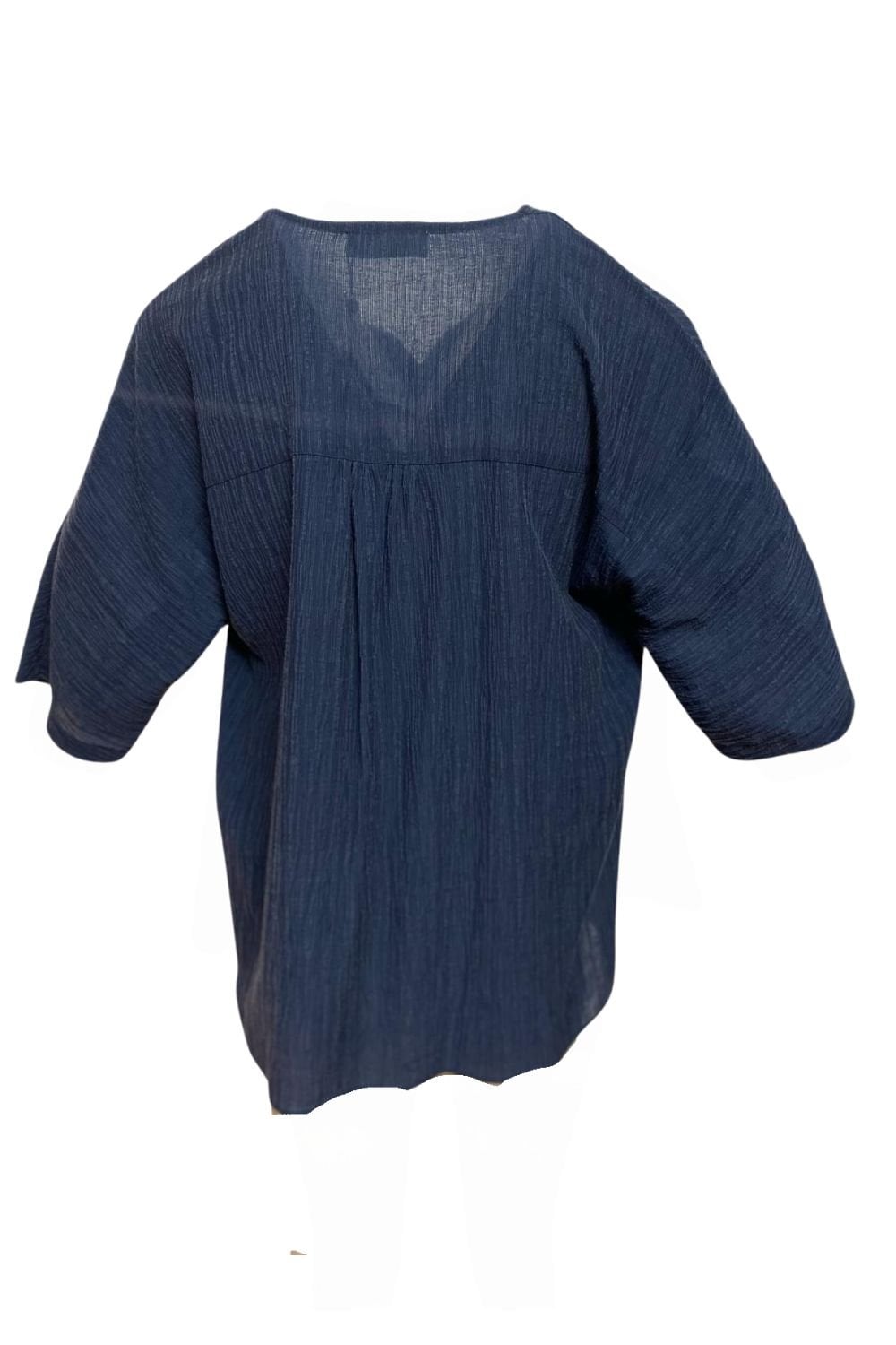 FINE CRINKLE TOP | COL=BLUE