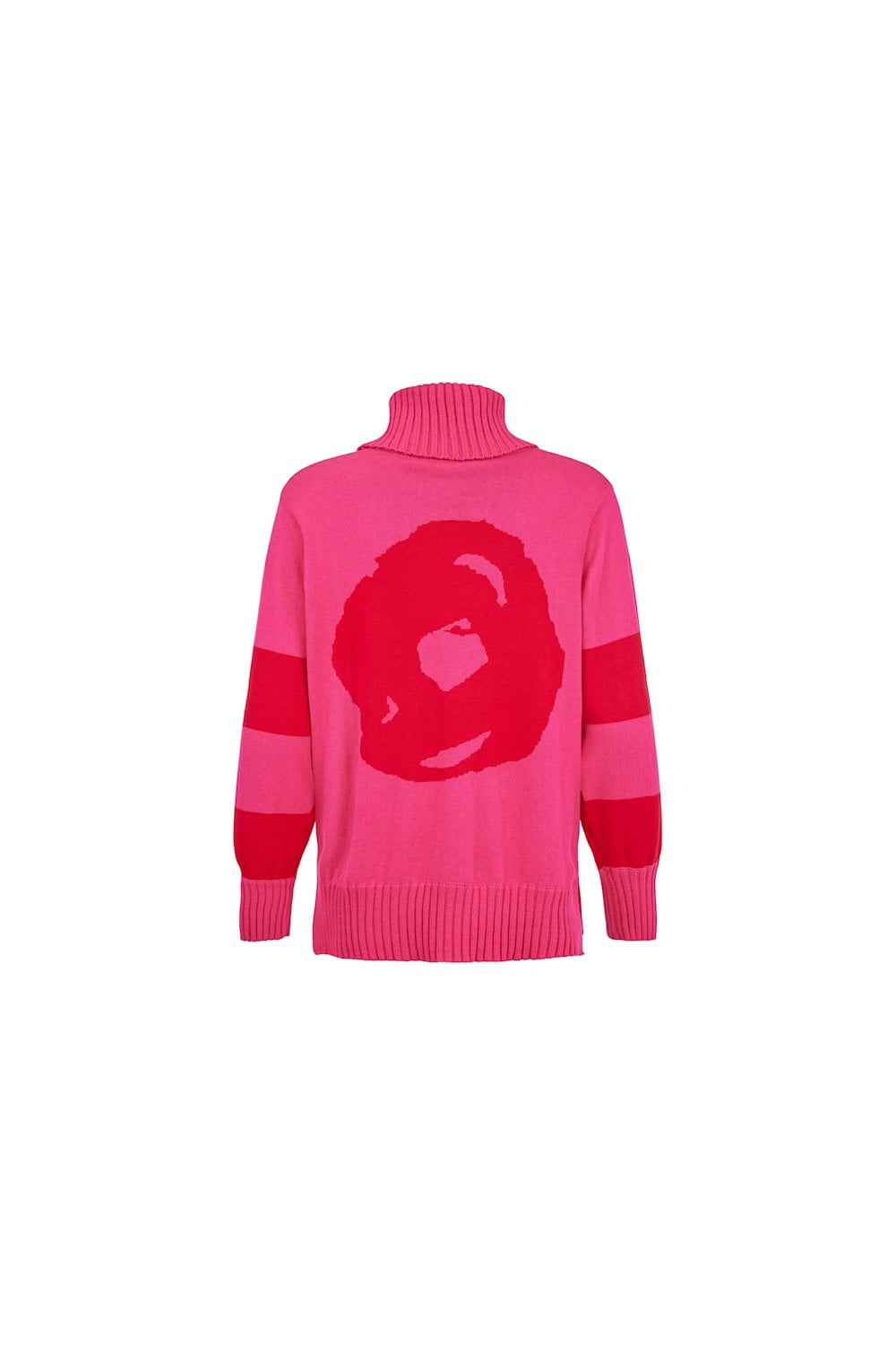 FUCHIA BLOCK ROLLNECK JUMPER | COL=FUSCHIA
