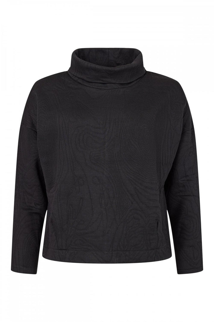 HIGH NECK PULLOVER | COL=BLACK