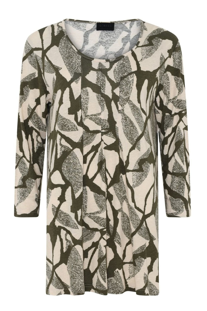 KHAKI MARBLE PRINT TUNIC | COL=KHAKI