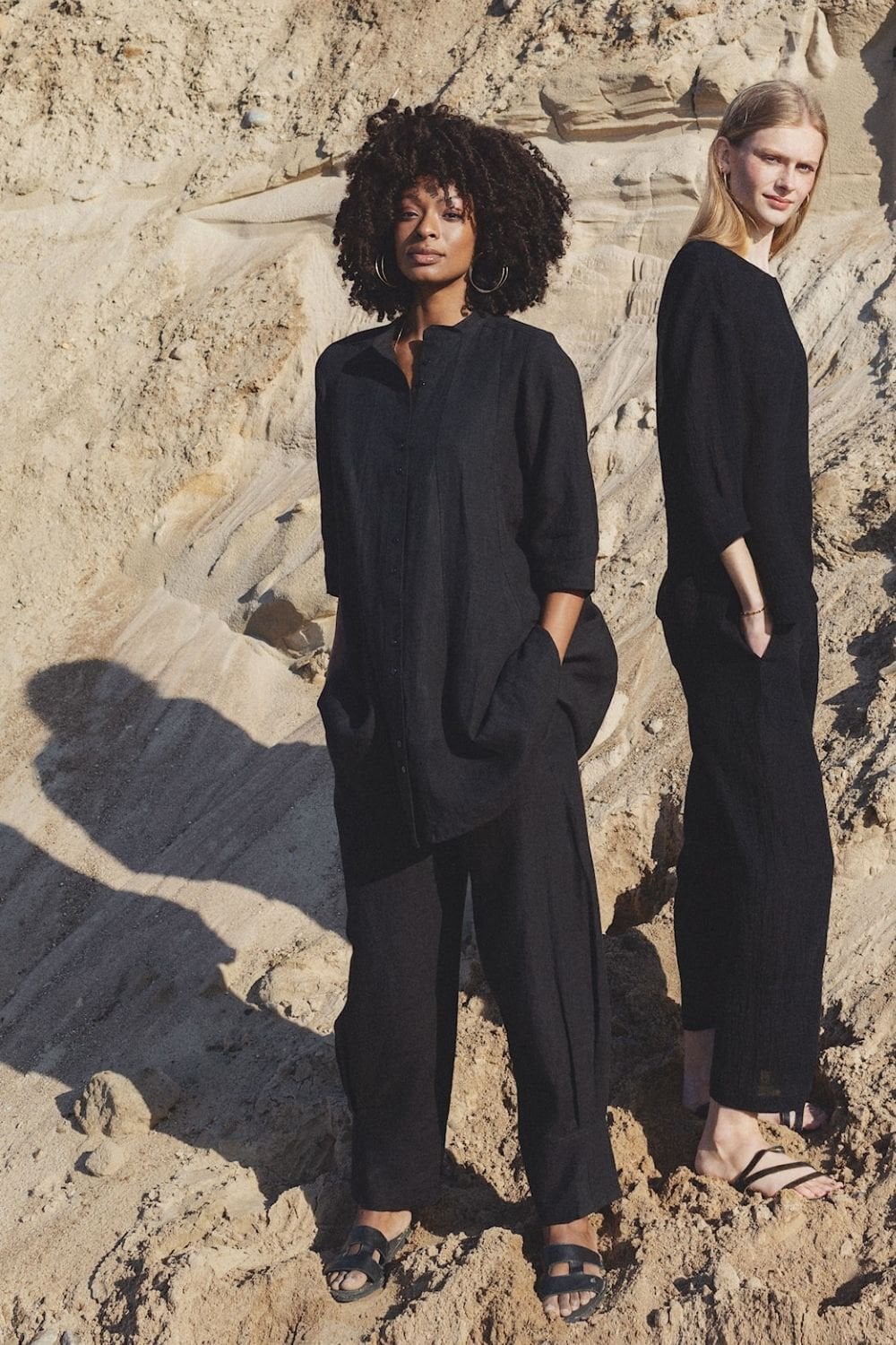 NOEN LINEN TROUSERS | COL=BLACK