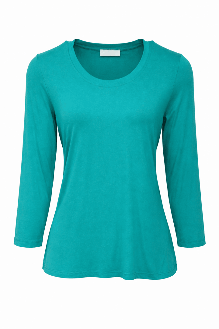 LONG SLEEVE TOP | COL=LAKE GREEN