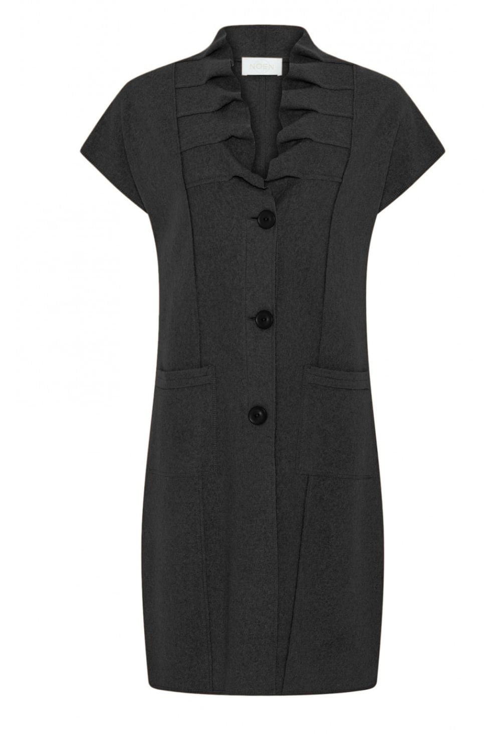 LONGLINE WAISTCOAT | COL=BLACK