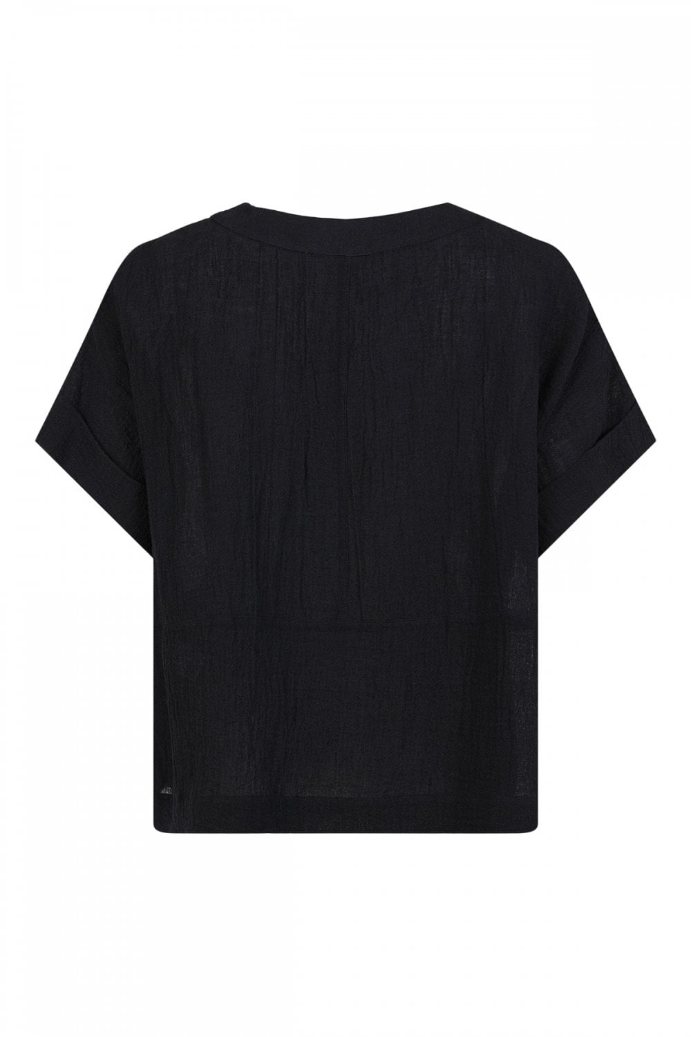 PREMIUM LINEN ONE POCKET TOP | COL=BLACK