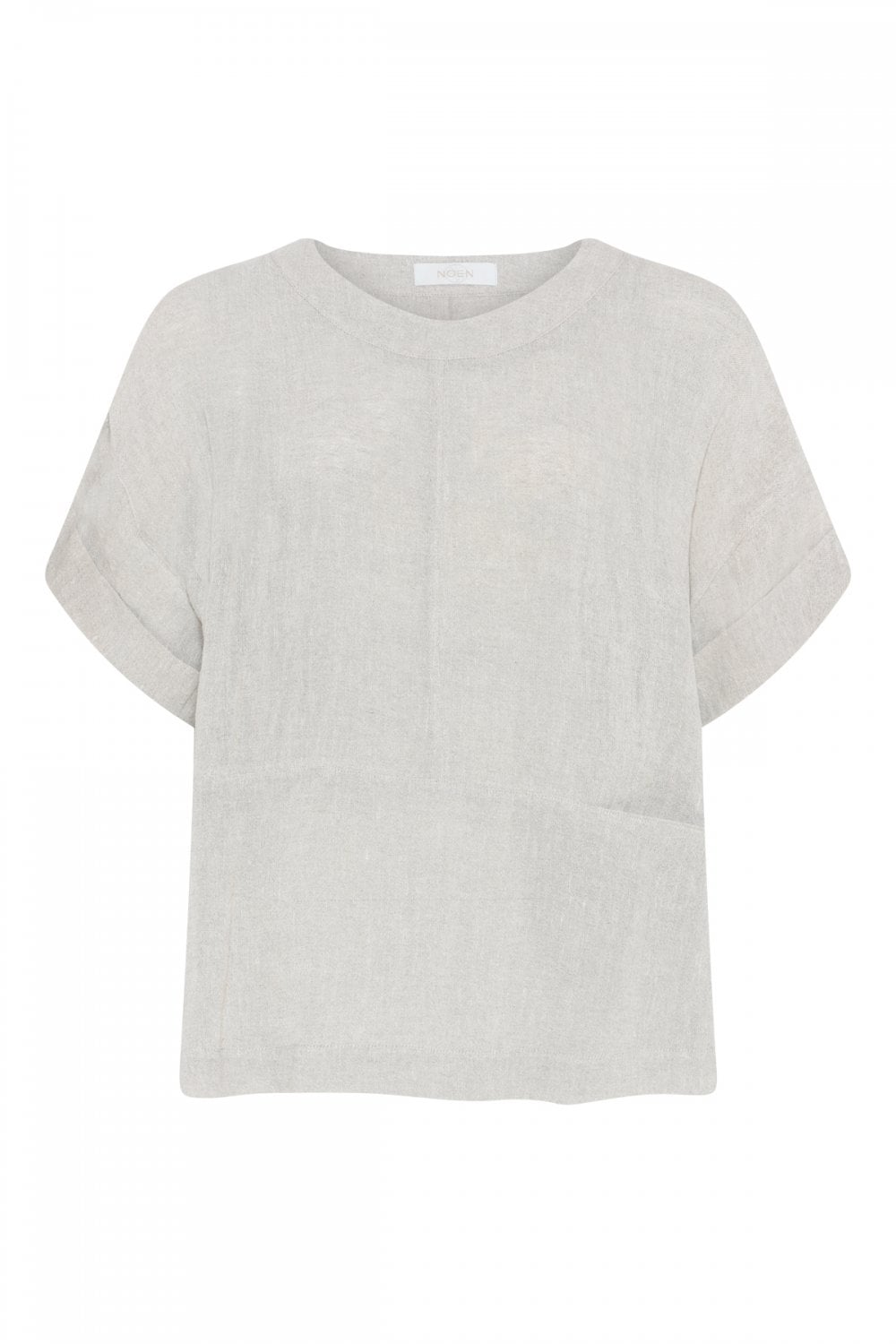 PREMIUM LINEN ONE POCKET TOP | COL=LIGHT GREY