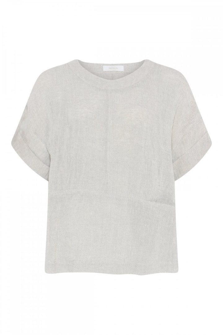 PREMIUM LINEN ONE POCKET TOP | COL=LIGHT GREY
