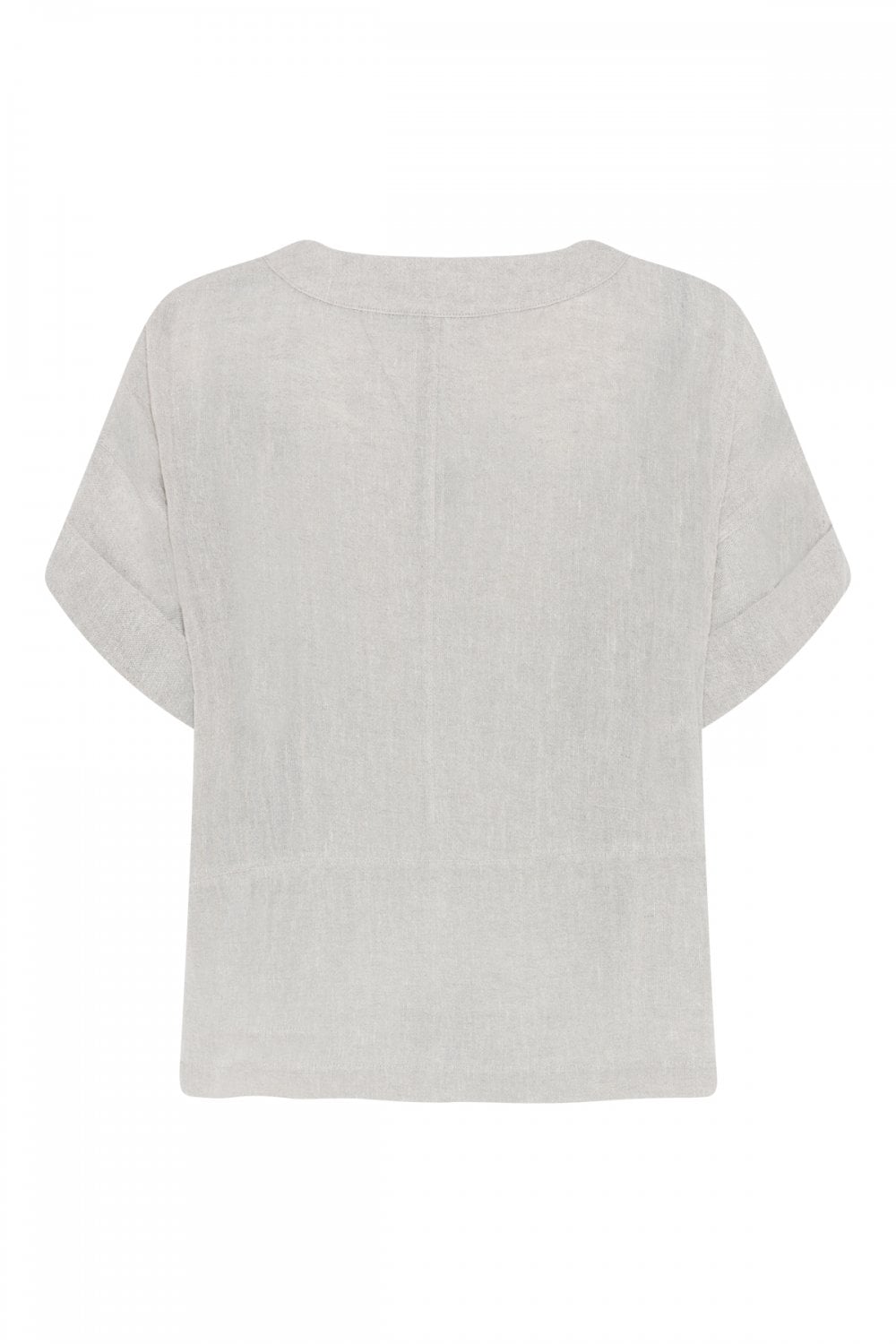 PREMIUM LINEN ONE POCKET TOP | COL=LIGHT GREY
