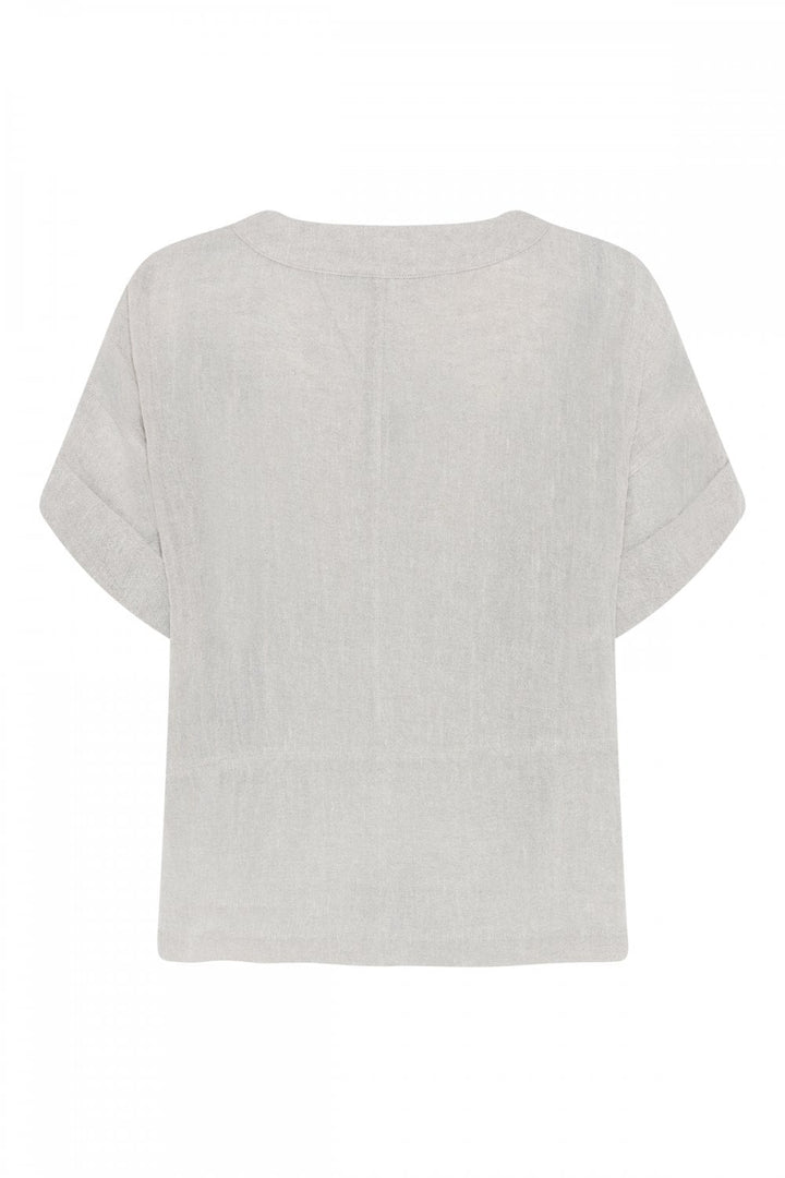 PREMIUM LINEN ONE POCKET TOP | COL=LIGHT GREY