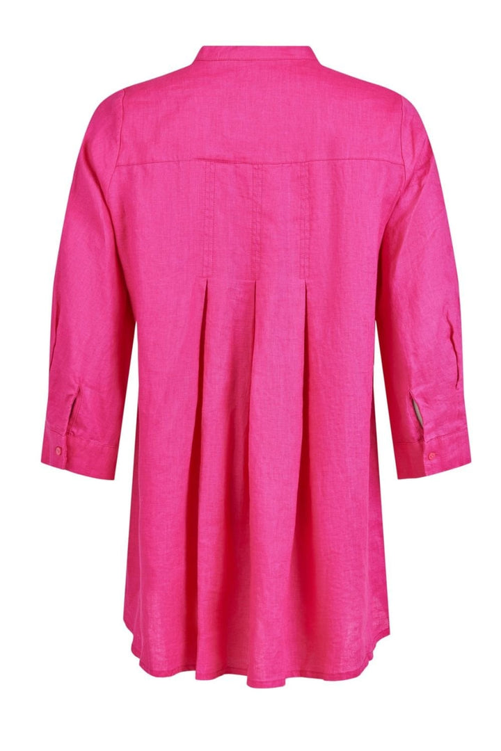 RASPBERRY PINK LINEN TUNIC | COL=RASPBERRY