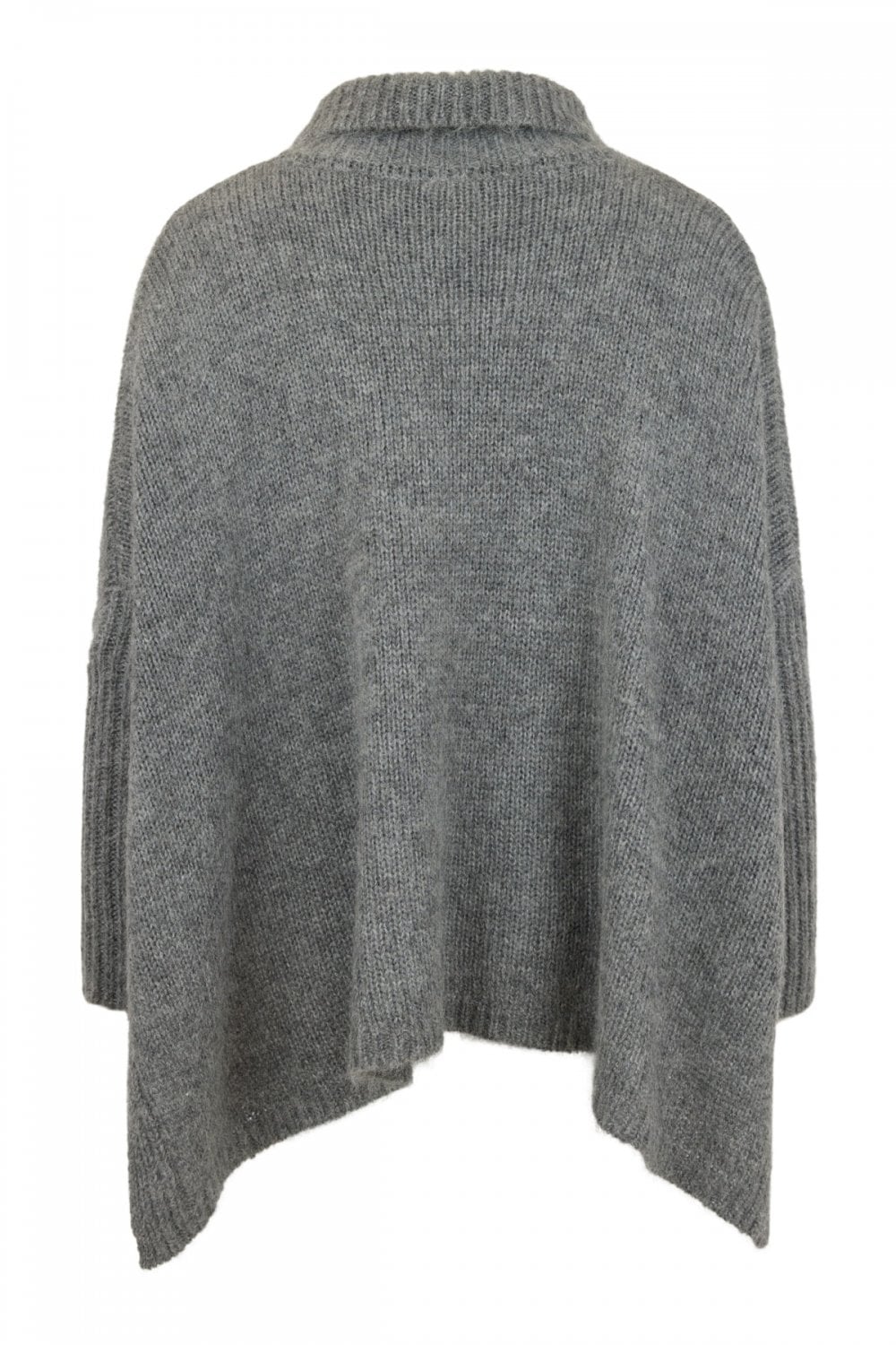 ROLL NECK KNIT TOP | COL=CHARCOAL,FUSCHIA