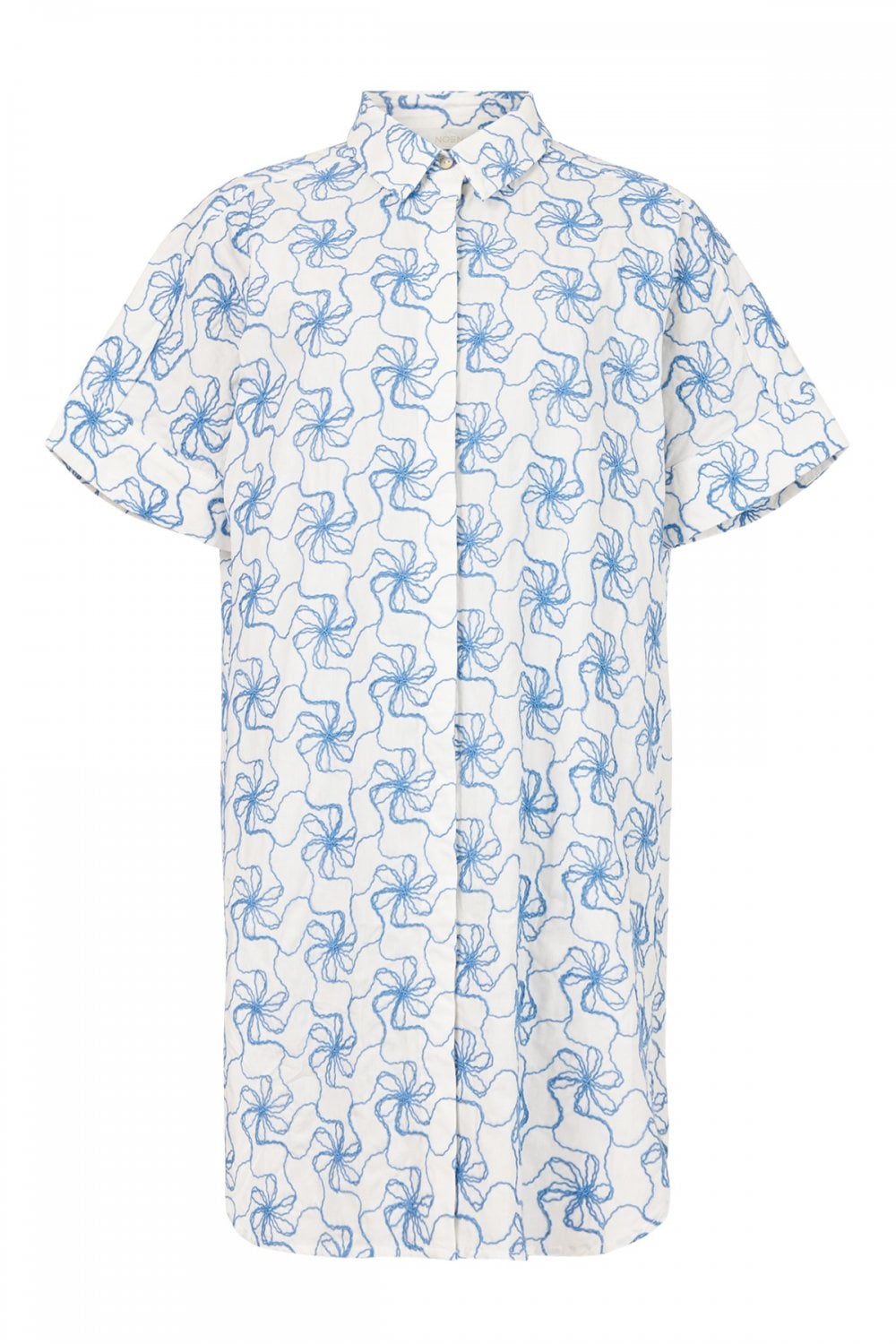 TEXTURED BLUE FLORAL SHIRT | COL=MIX