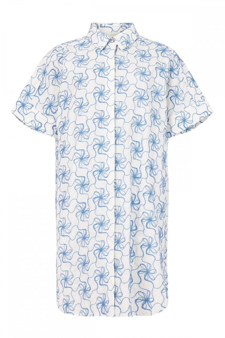 TEXTURED BLUE FLORAL SHIRT | COL=MIX