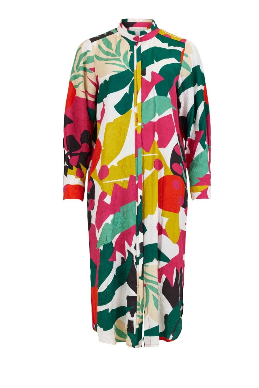 TROPICAL PRINT SHIRT DRESS | COL=MULTI