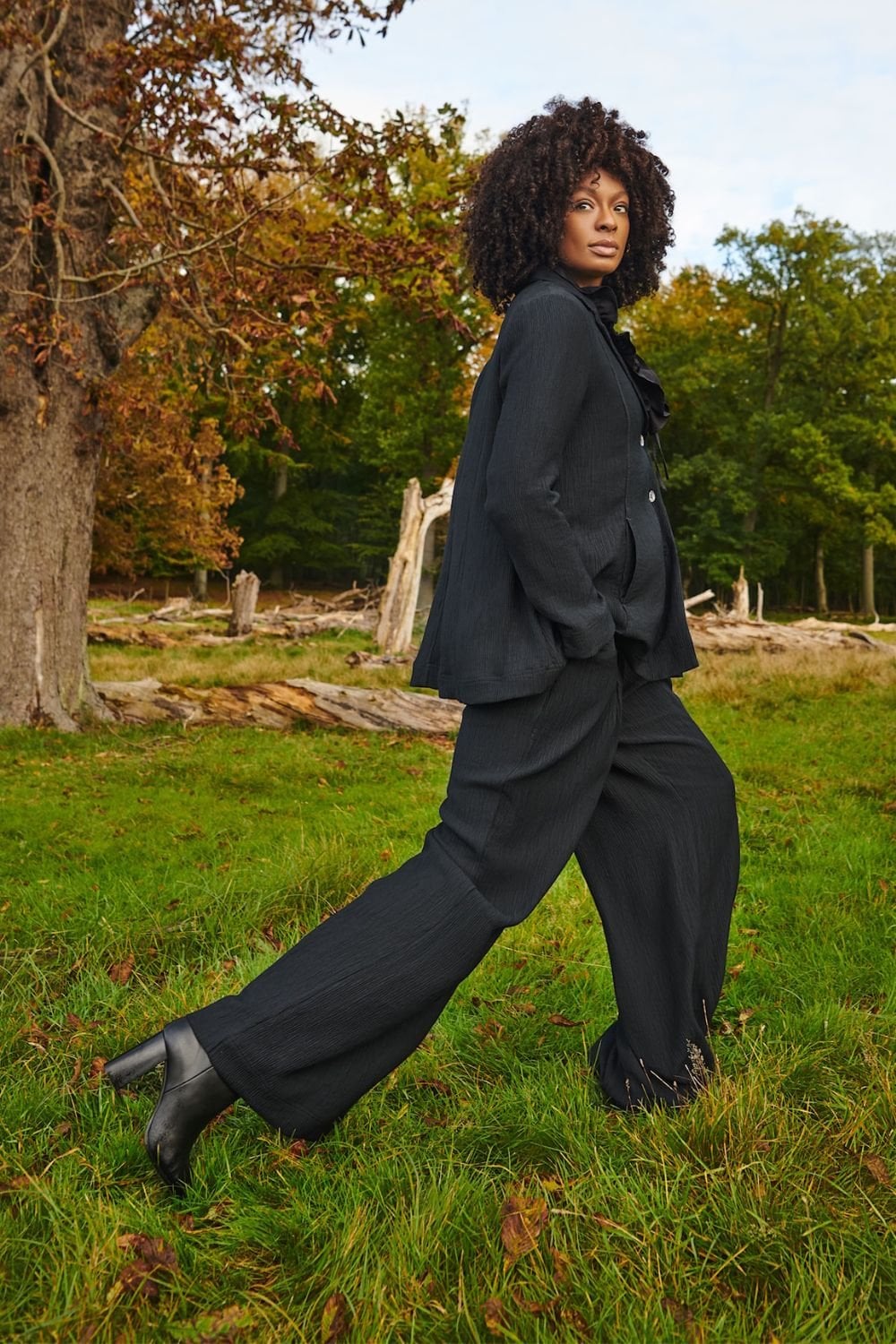 TWO BUTTON CORD JACKET | COL=CHARCOAL