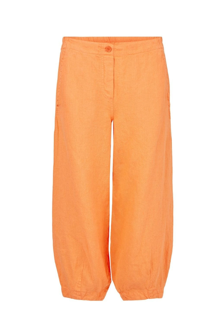 WIDE BARREL LINEN TROUSERS | COL=ORANGE 321