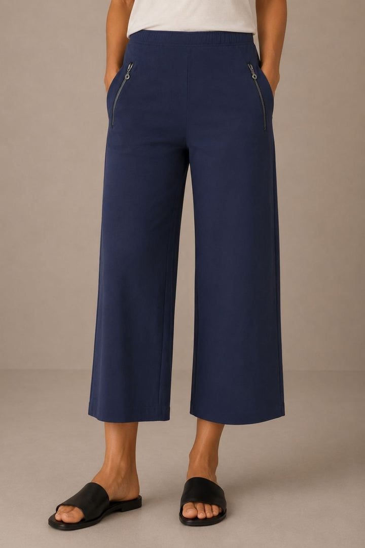 ZIPPED JERSEY TROUSER | COL=NAVY