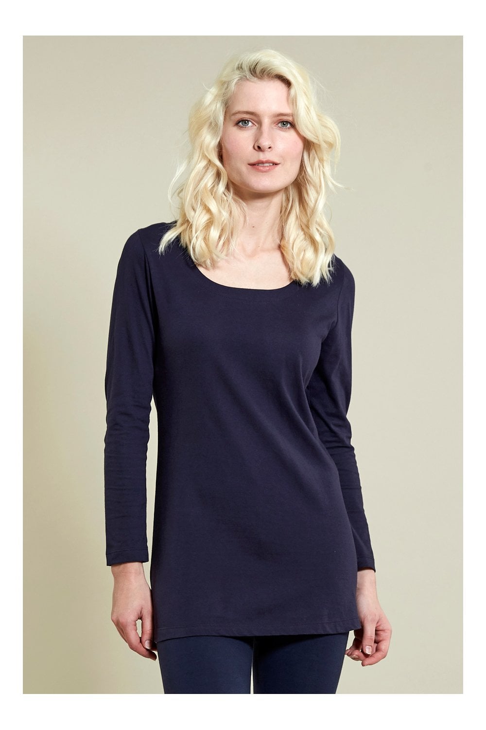 LONG LAYERING TOP | COL=NAVY