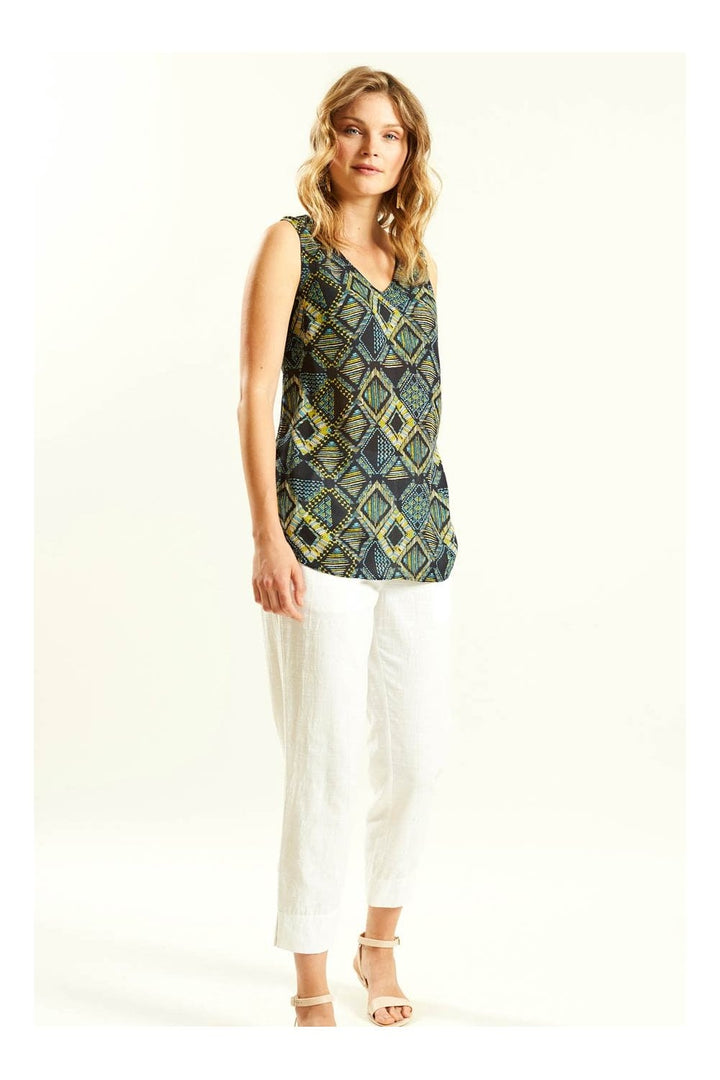 PRINTED VEST | COL=SLATE