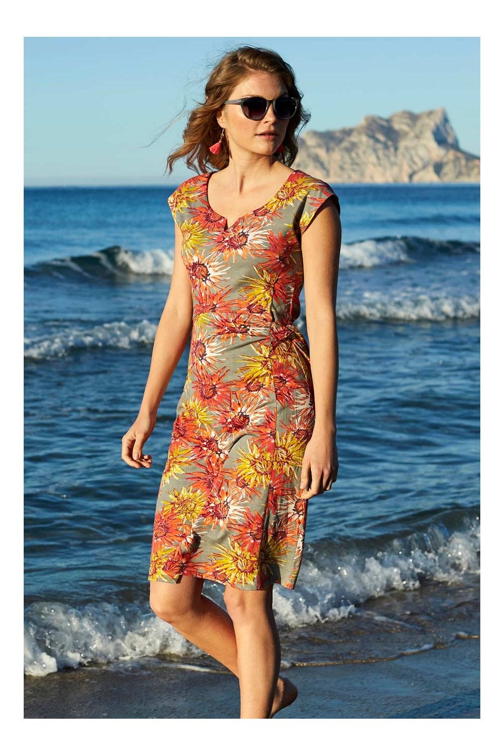 TIE SIDE DRESS | COL=GUAVA