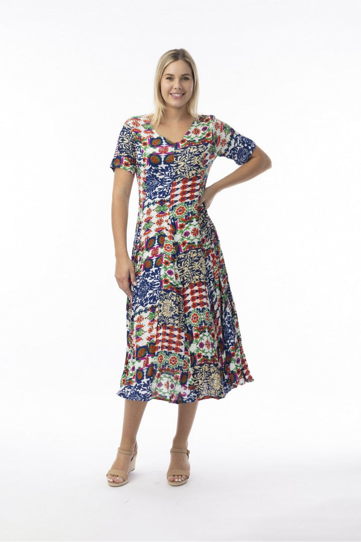 BUZIOS GODET  DRESS | COL=MIX