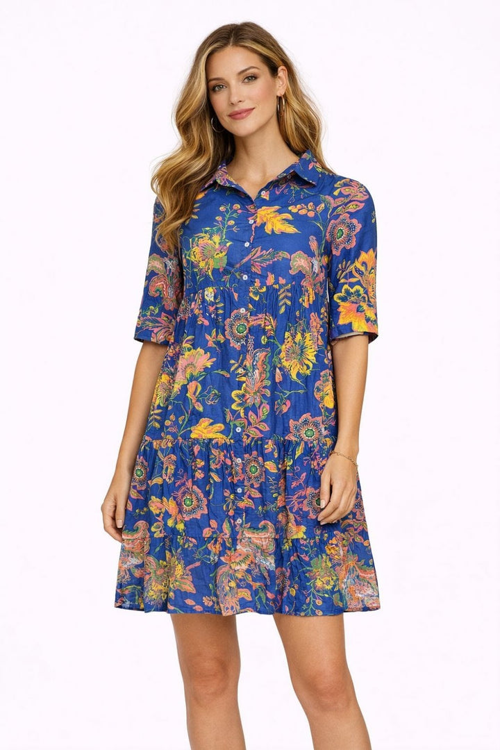 LE MONRE MIDI DRESS | COL=BLUE