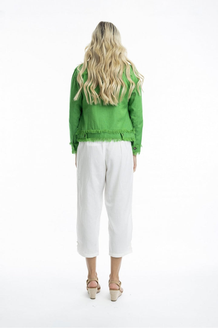LINEN BLEND JACKET | COL=PARAKEET