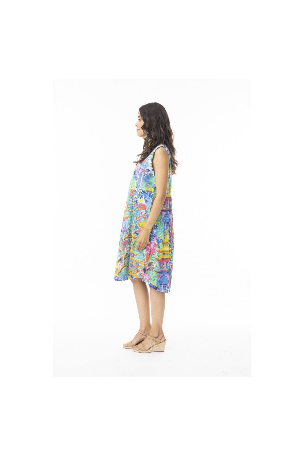 OKAYAMA PRINT SHIFT DRESS | COL=MIX