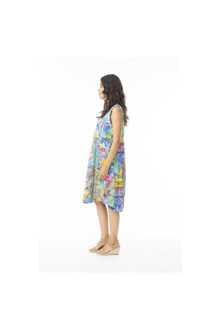 OKAYAMA PRINT SHIFT DRESS | COL=MIX