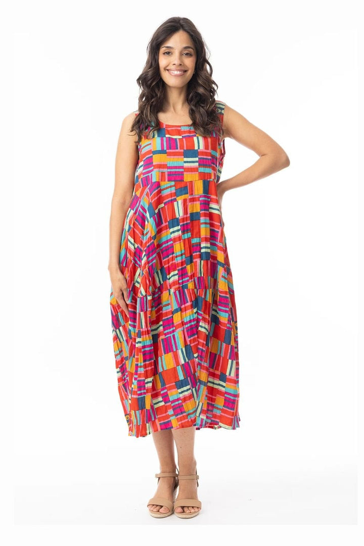 PERU PRINT BUBBLE DRESS | COL=MIX