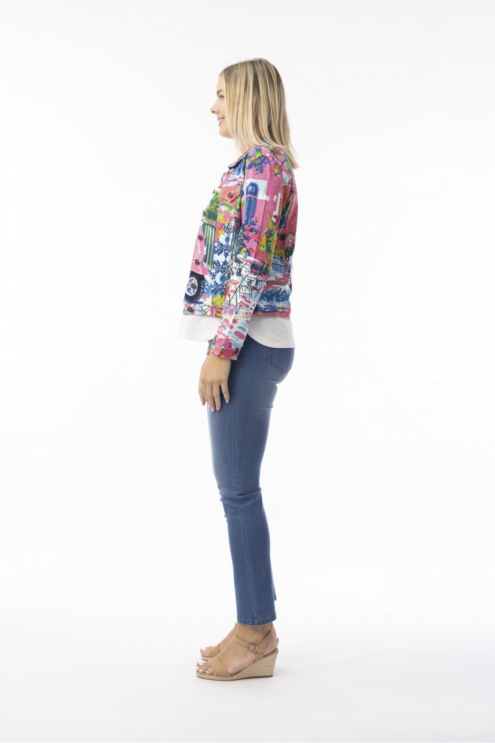 SCOOTER PRINT PONTE JACKET | COL=MIX