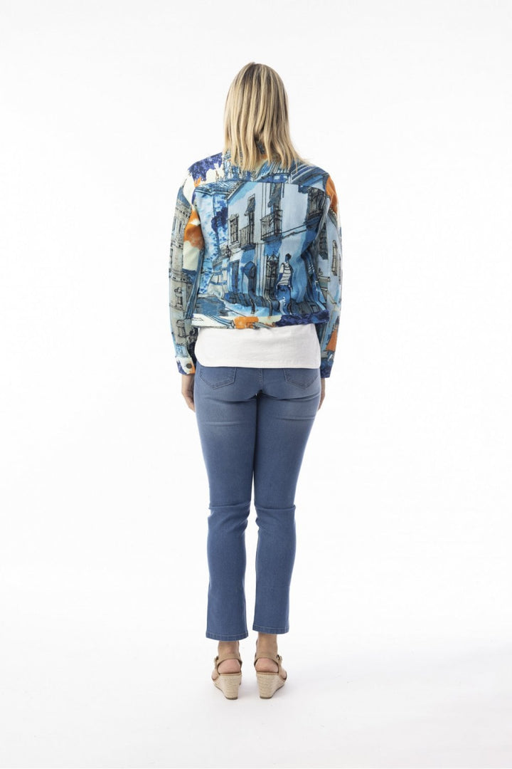 TOWER PRINT PONTE JACKET | COL=MIX