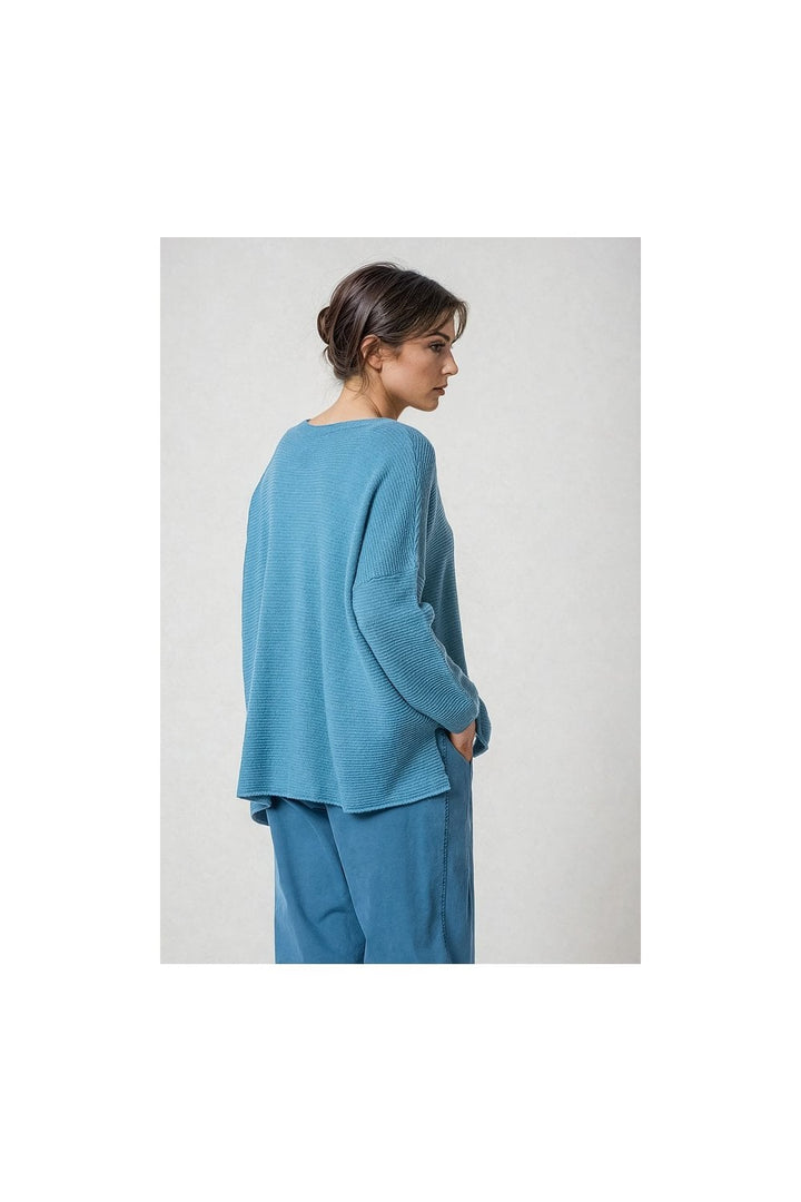 APLPACA BLEND BOXY PULLOVER | COL=STREAM,YURT