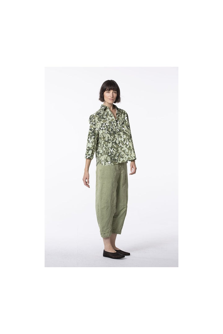 COTTON LINEN  TWILL TROUSER | COL=CALLA,DENIM