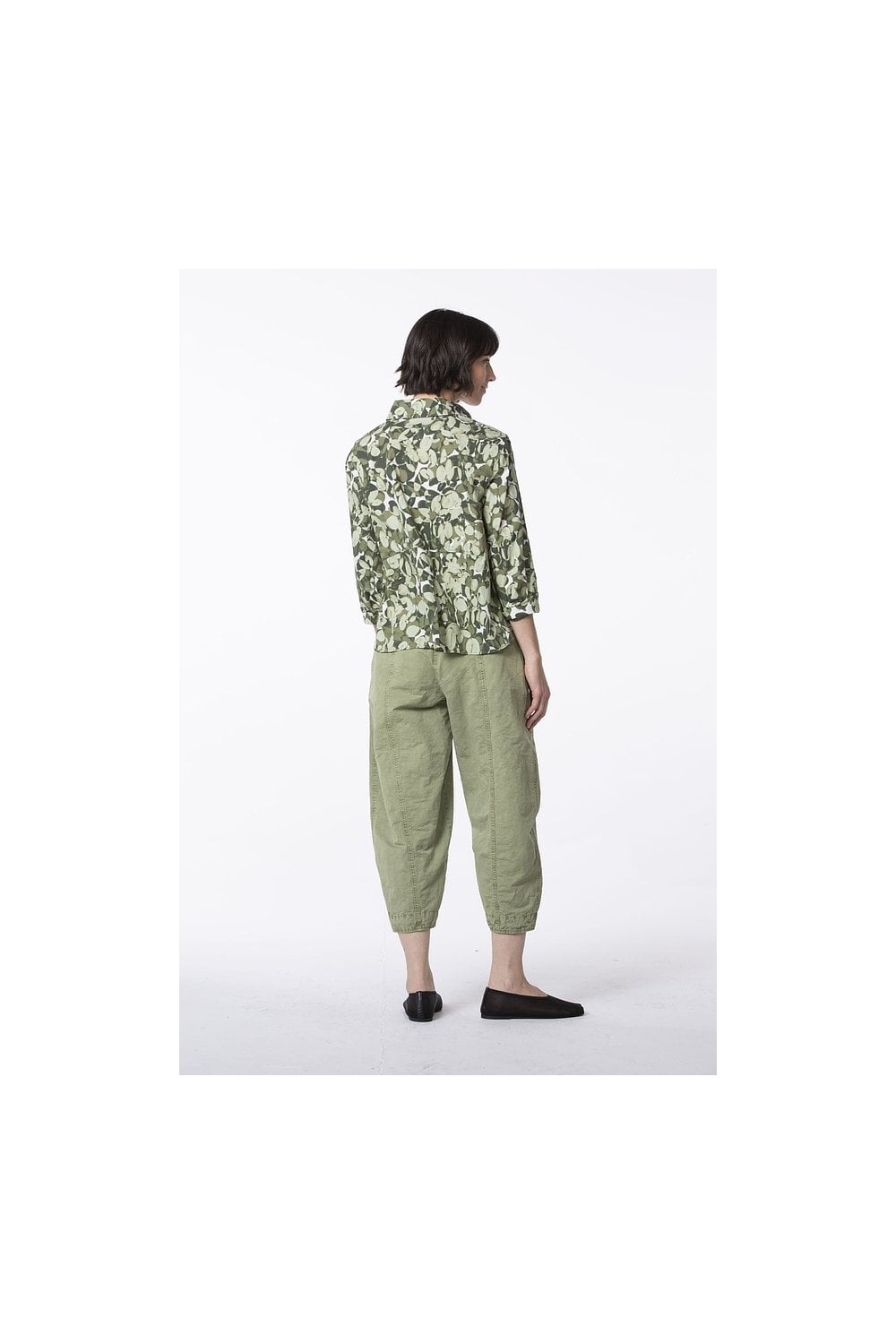 COTTON LINEN  TWILL TROUSER | COL=CALLA,DENIM